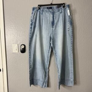 Gap Denim High Rise SupereLight Wide Leg Jeans, 20/35R, Denim, 785756